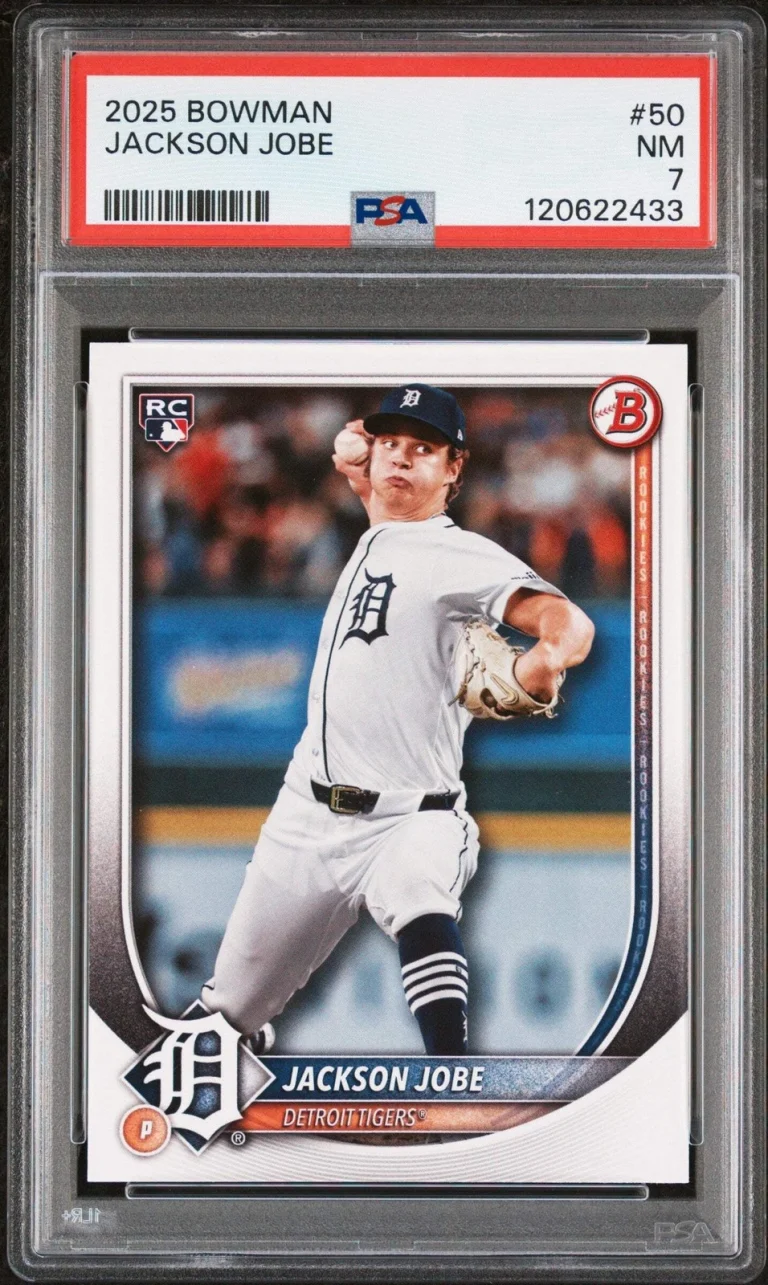 Graded 2025 Topps Bowman Jackson Jobe #50 Rookie Baseball Card PSA 7 Near Mint