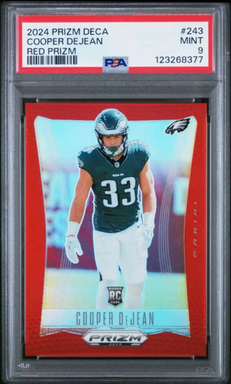 Graded 2024 Panini Prizm Deca Cooper DeJean #243 /199 Rookie RC Card PSA 9