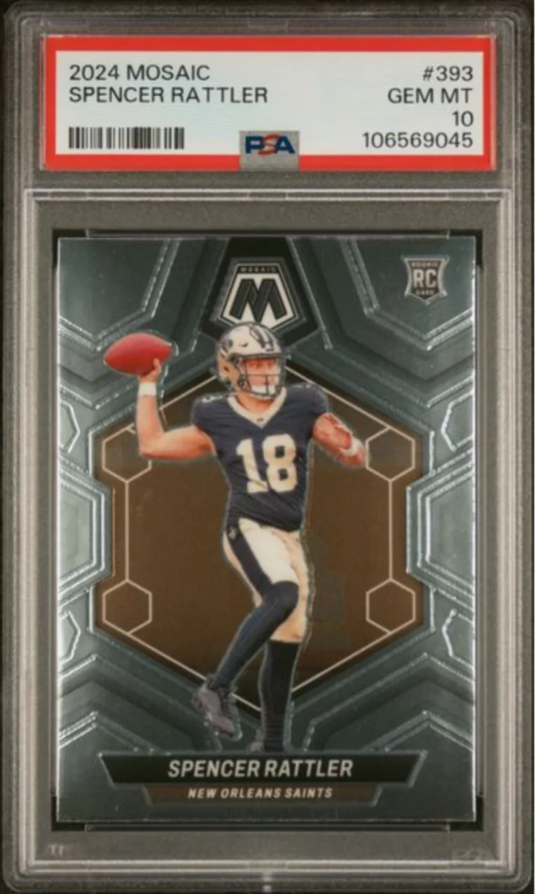 Graded 2024 Panini Mosaic Spencer Rattler #393 Rookie RC Card PSA 10 Gem Mint