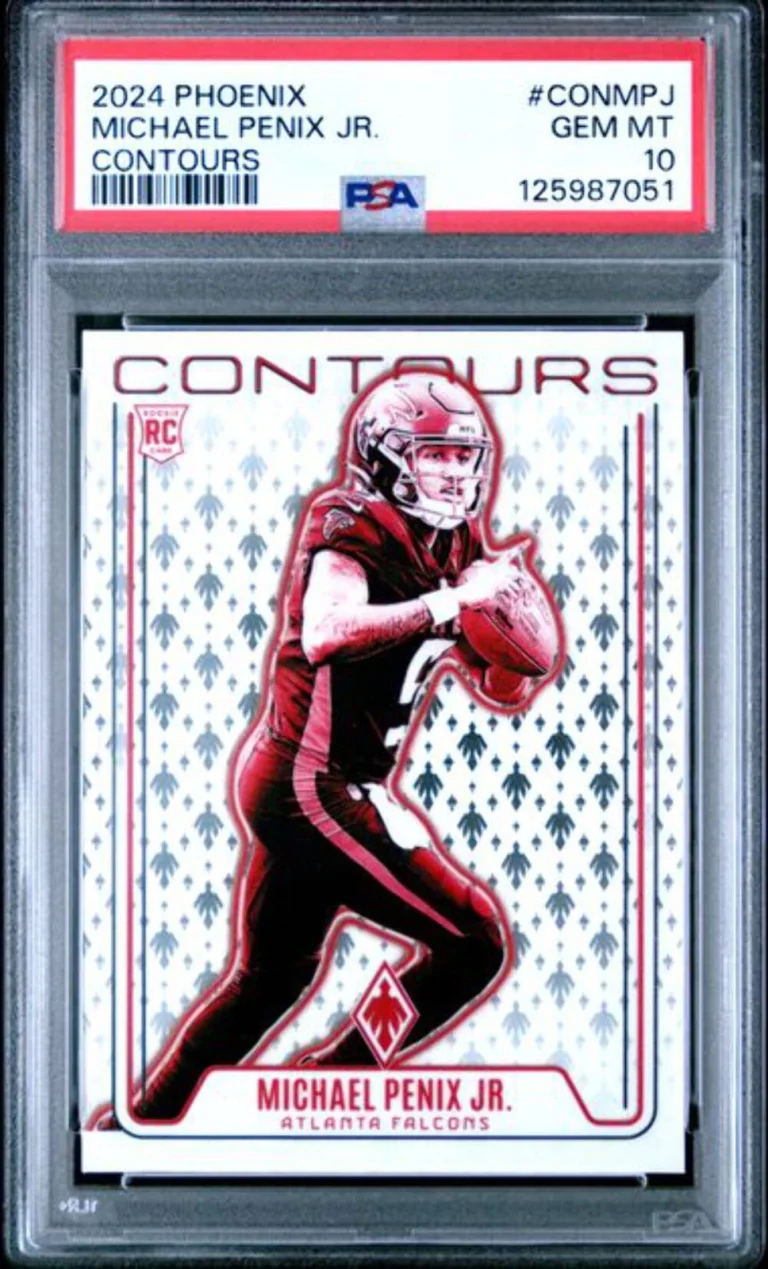 Graded 2024 Phoenix Michael Penix Jr #CONMPJ Contours RC Football Card PSA 10