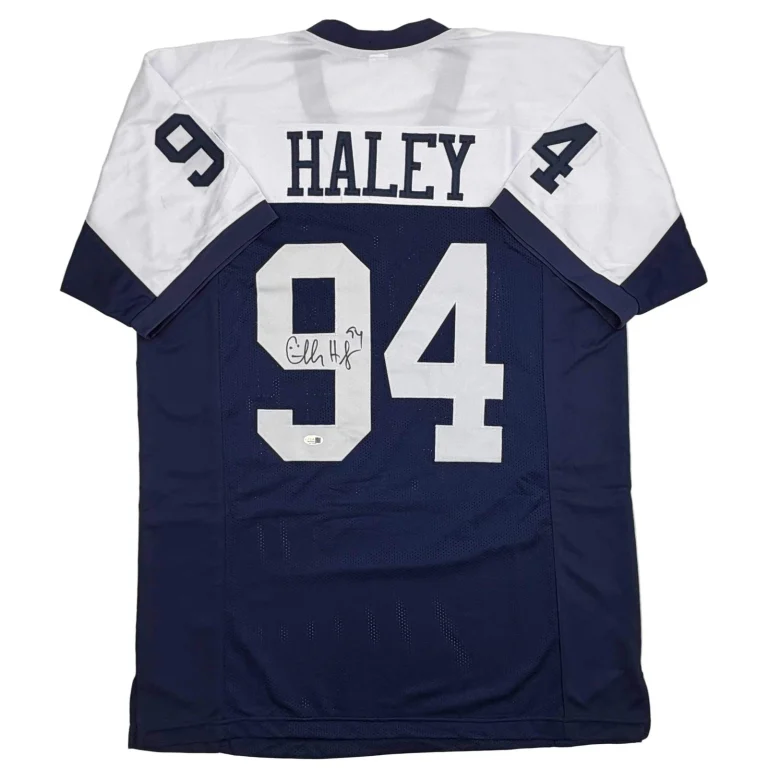 Autographed/Signed Charles Haley Dallas Thanksgiving Day Football Jersey JSA COA