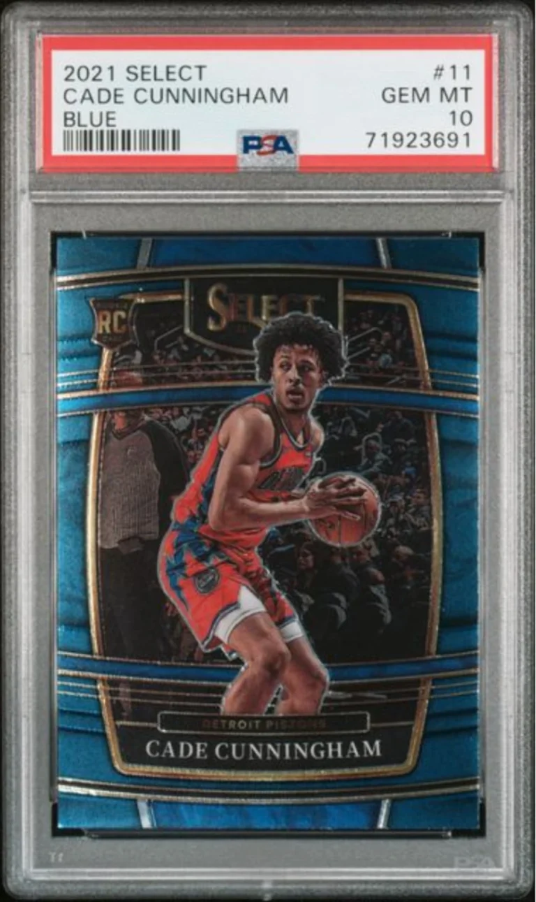 Graded 2021 Panini Select Cade Cunningham #11 Blue Rookie Card PSA 10 Gem Mint