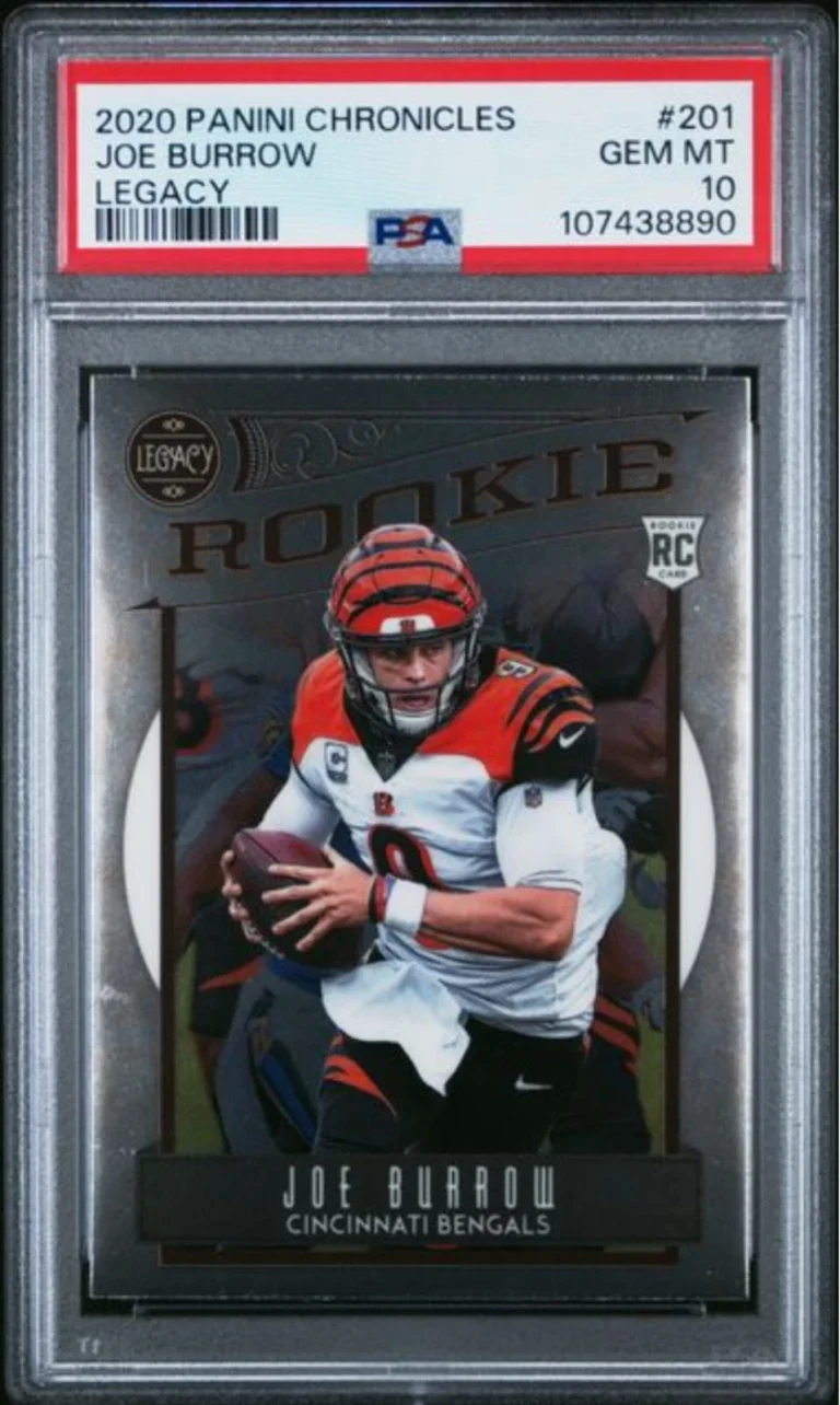 Graded 2020 Panini Chronicles Joe Burrow #201 Legacy Rookie RC Card PSA 10 Mint