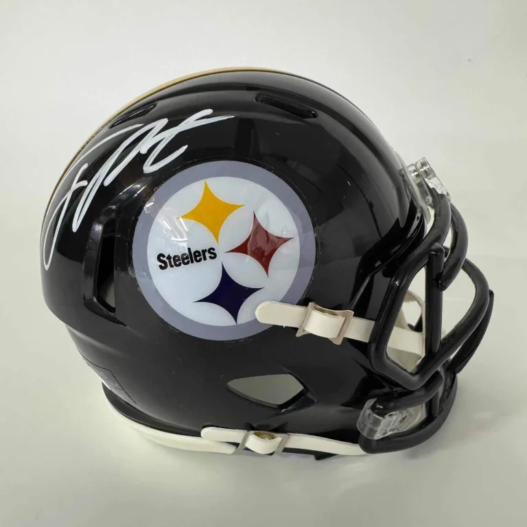Autographed/Signed Joey Porter Jr. Pittsburgh Steelers Mini Helmet JSA COA