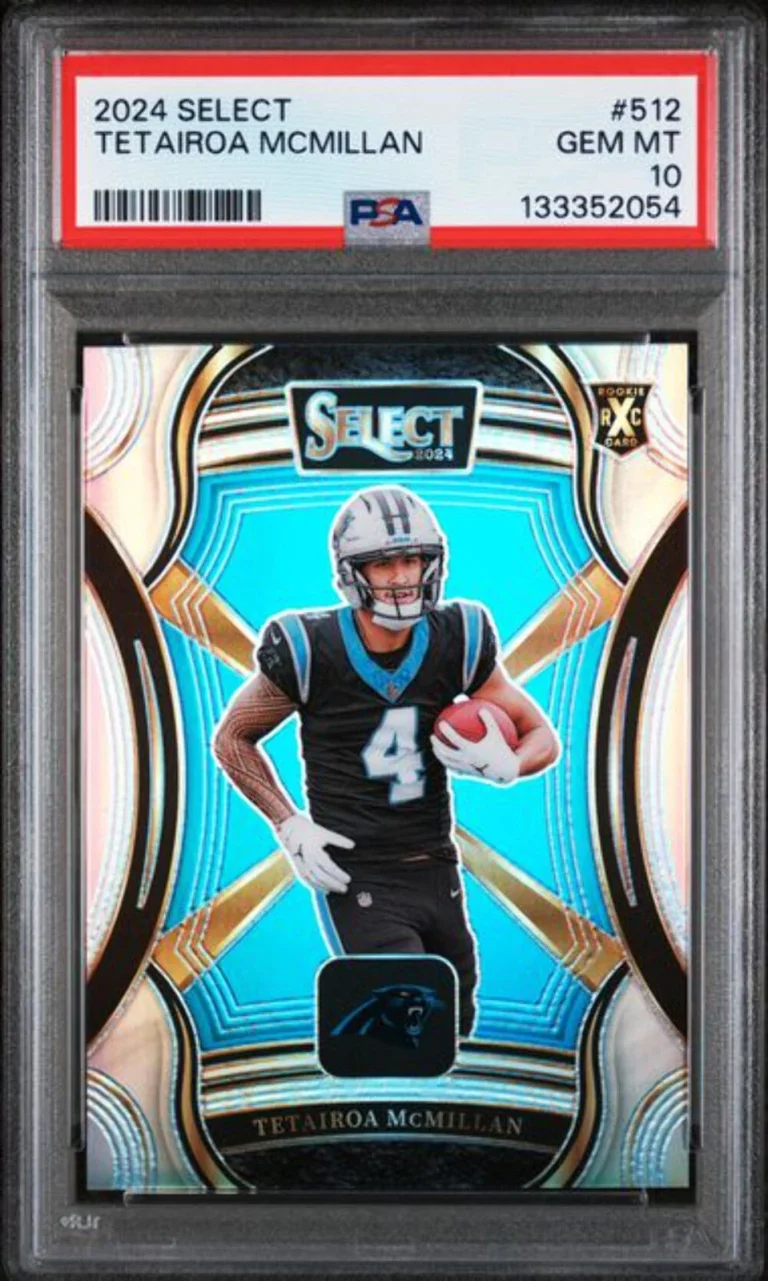 Graded 2024 Panini Select Tetairoa McMillan #512 XRC Rookie RC Card PSA 10 Mint