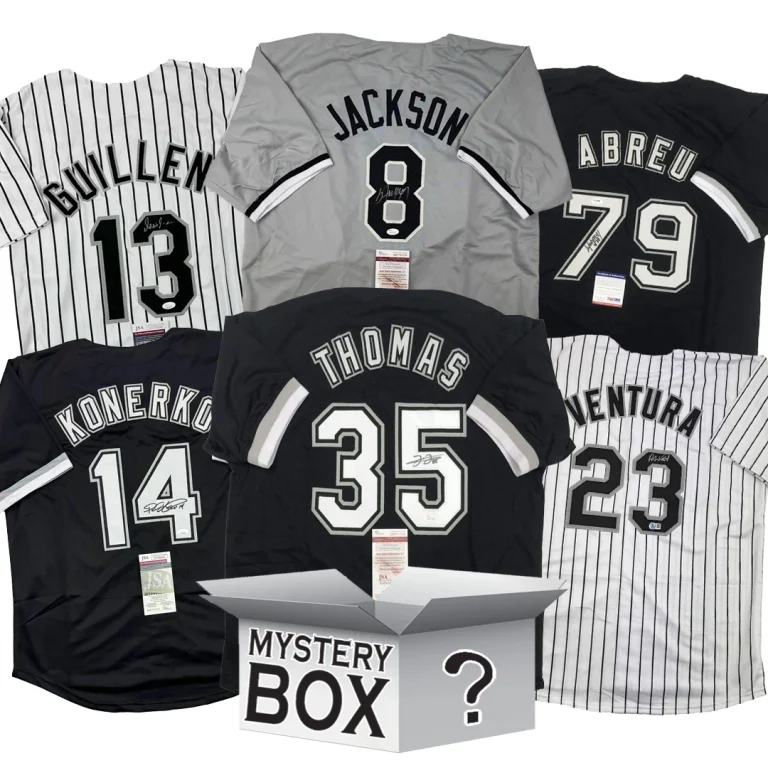 Autographed/Signed Chicago Baseball Jersey Mystery Box with PSA JSA Beckett COA