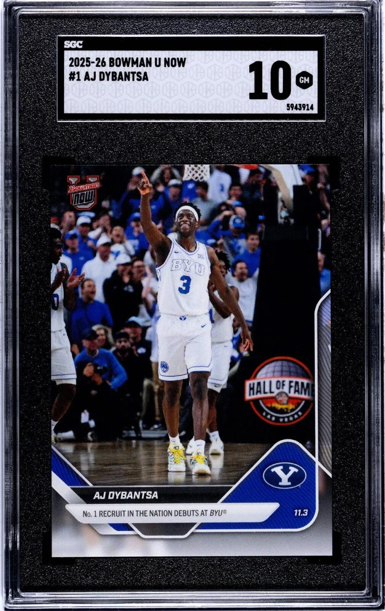 Graded 2025 Topps Bowman U Now AJ Dybantsa #1 Rookie RC Basketball Card SGC 10