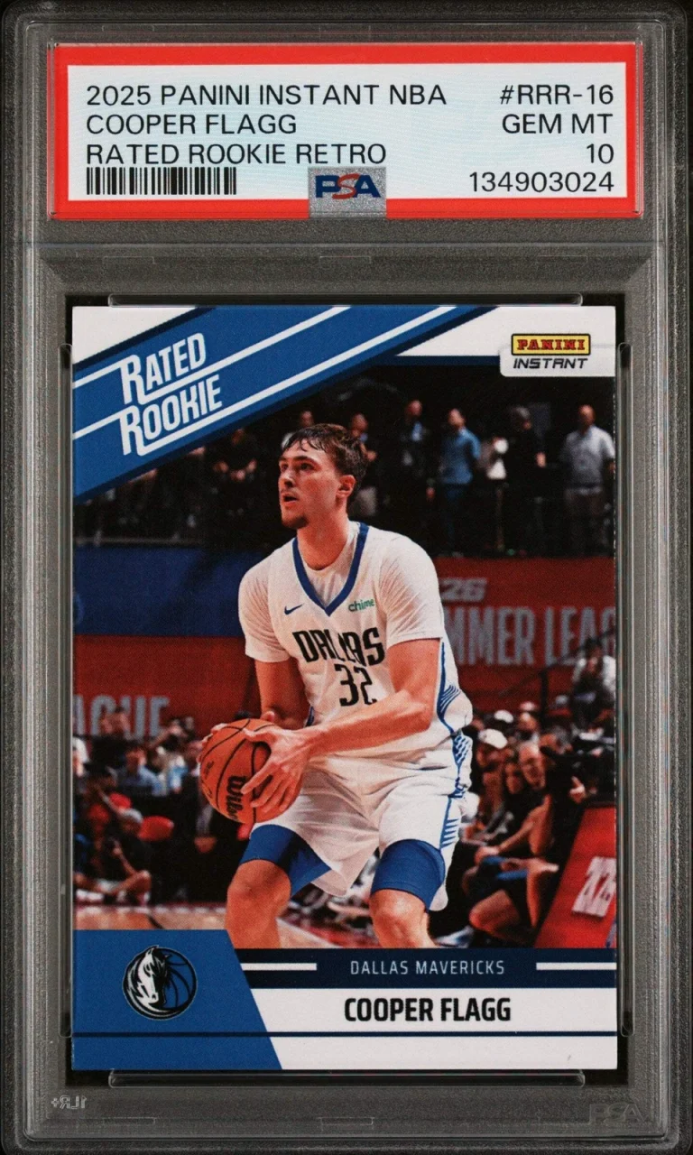 Graded 2025 Panini Instant Cooper Flagg #RRR16 Rated Rookie Retro RC Card PSA 10