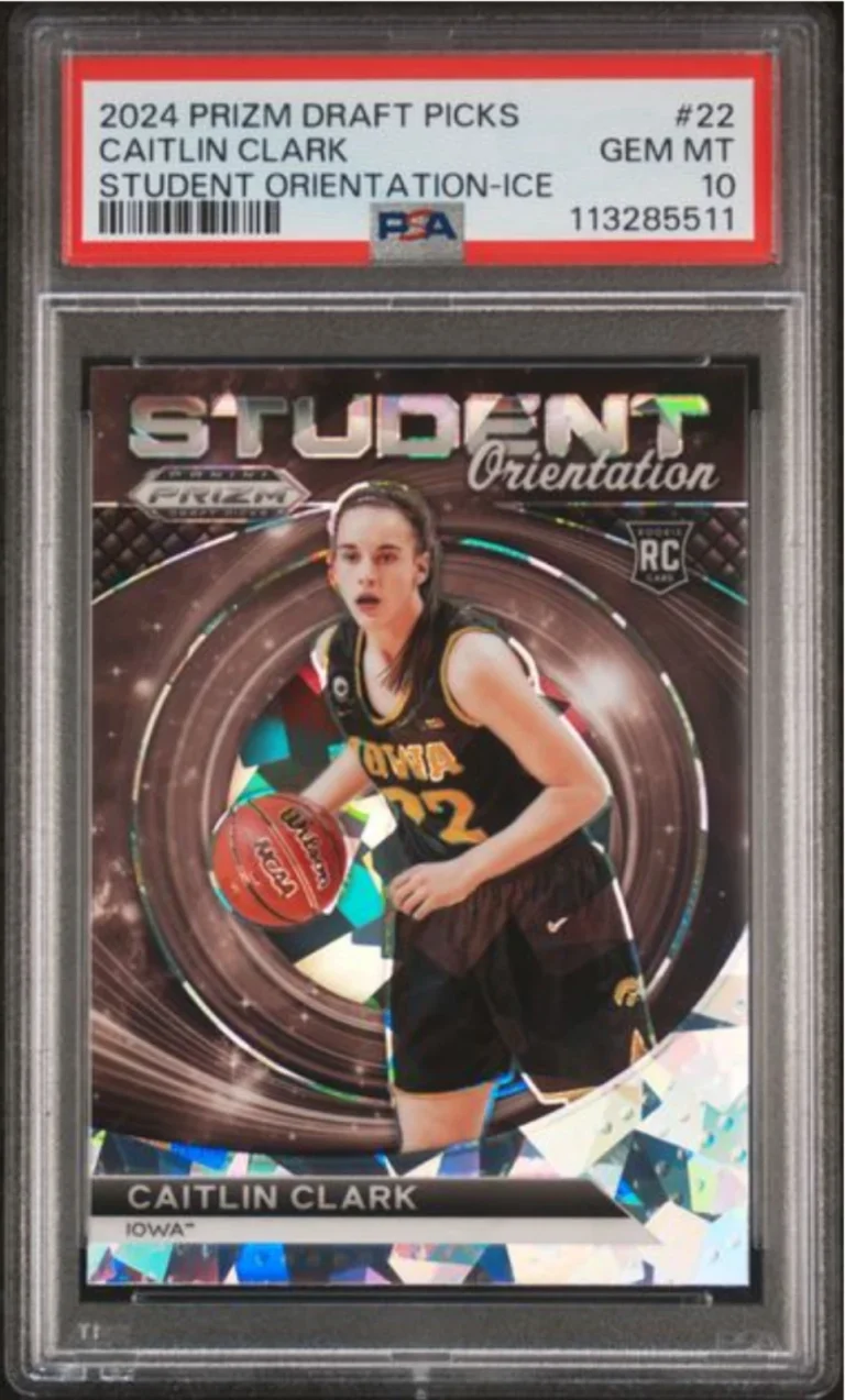 Graded 2024 Panini Prizm DP Caitlin Clark #22 Student Ice Rookie Card PSA 10