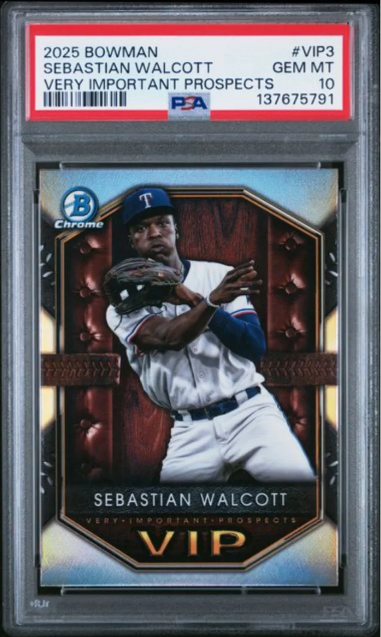 Graded 2025 Topps Bowman Sebastian Walcott #VIP3 Rookie RC Card PSA 10 Gem Mint
