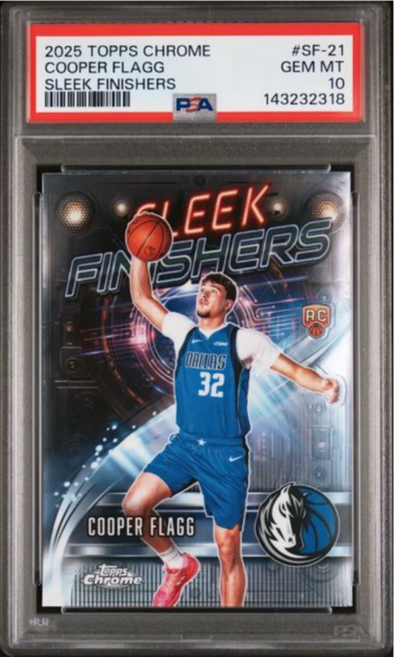 Graded 2025 Topps Chrome Cooper Flagg #SF21 Finishers Basketball Card PSA 10