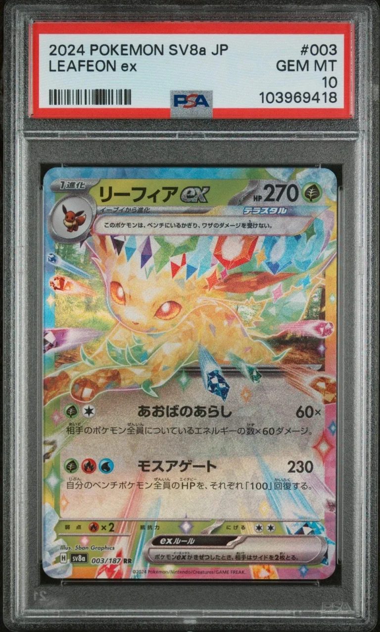 Graded 2024 Pokemon Japanese Sv8a Leafeon #003 Ex Terastal Fest Card PSA 10 Mint