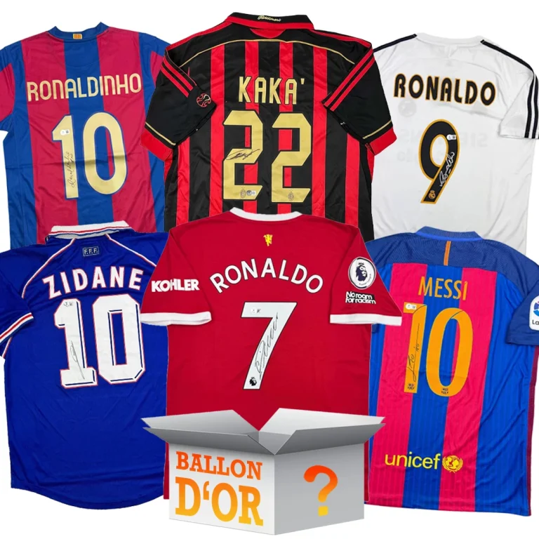 Ballon d'Or Autographed/Signed Jersey Mystery Box with PSA JSA or Beckett COA