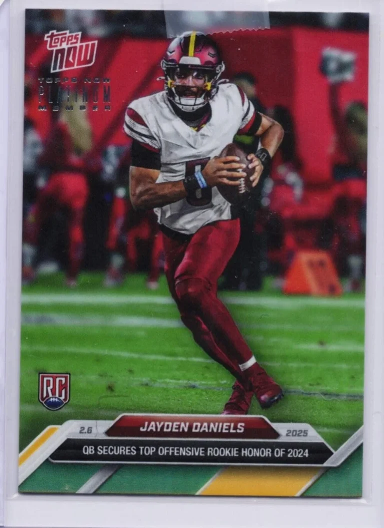 2025 Topps Now Jayden Daniels #P24 Platinum Member Rookie RC Football Card