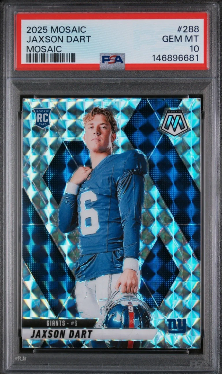 Graded 2025 Panini Mosaic Jaxson Dart #288 Mosaic Rookie RC Card PSA 10 Gem Mint