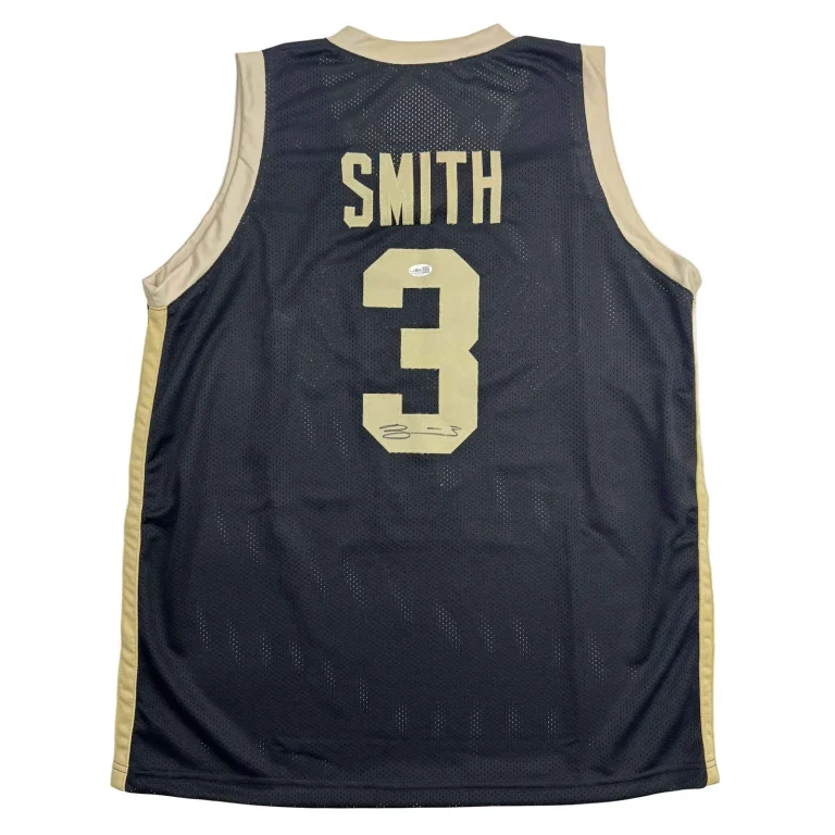 Autographed/Signed Braden Smith Purdue Black College Basketball Jersey JSA COA