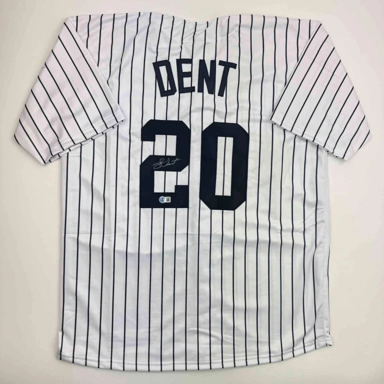 Autographed/Signed Bucky Dent New York Pinstripe Baseball Jersey Beckett BAS COA