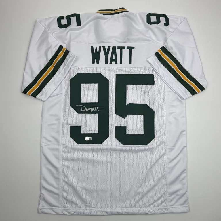 Autographed/Signed Devonte Wyatt Green Bay White Football Jersey Beckett BAS COA