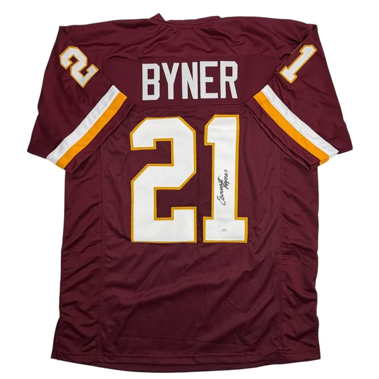 Autographed/Signed Earnest Byner Washington Maroon Football Jersey JSA COA