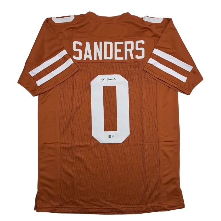 Autographed/Signed Ja'Tavion Sanders Texas Orange College Jersey Beckett BAS COA