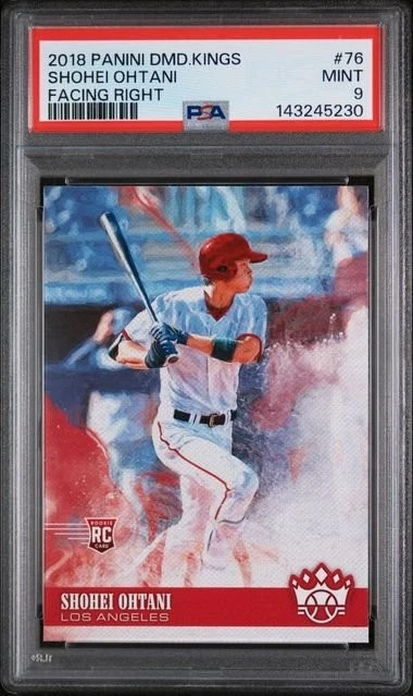 Graded 2018 Panini Diamond Kings Shohei Ohtani #76 Facing Right RC PSA 9