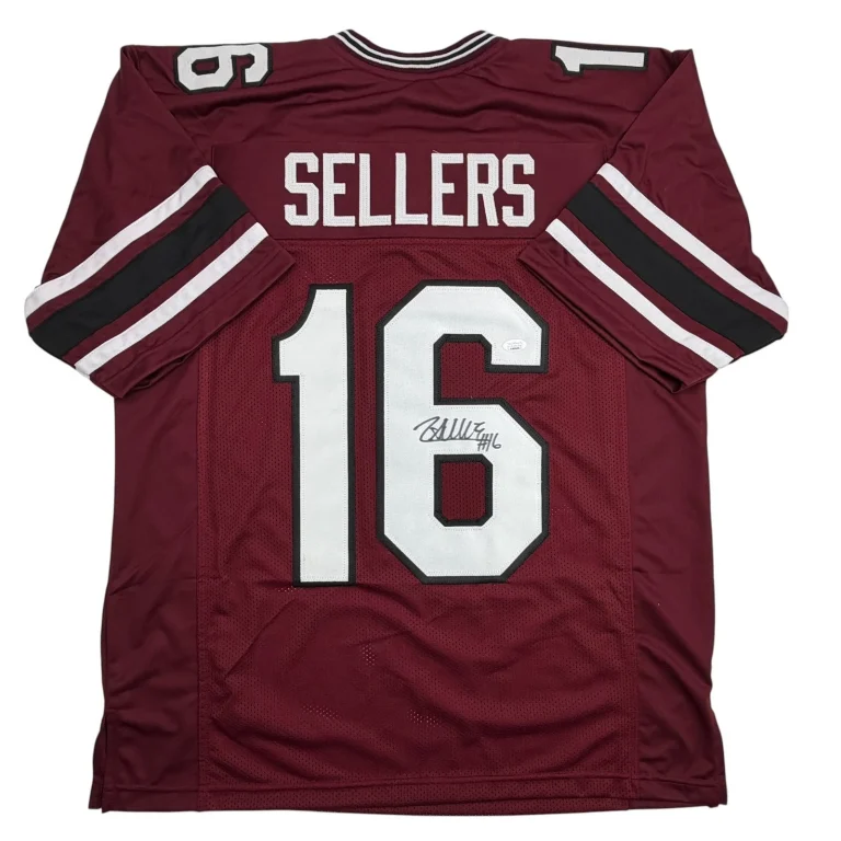Autographed/Signed LaNorris Sellers South Carolina Maroon College Jersey JSA COA