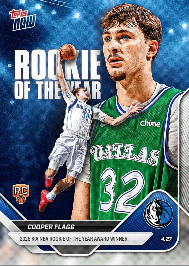 2025 Topps Now Cooper Flagg #ROTY Dallas Mavericks Rookie RC Basketball Card