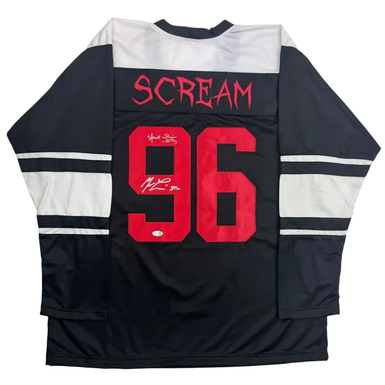 Autographed/Signed Skeet Ulrich & Matthew Lillard Dual Scream Jersey JSA COA