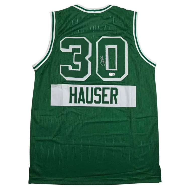 Autographed/Signed Sam Hauser Boston Green City Edition Jersey Beckett BAS COA