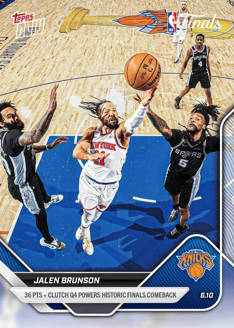 2025 Topps Now Jalen Brunson #337 New York Knicks Basketball Card