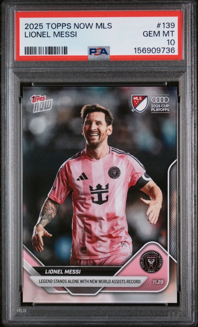 Graded 2025 Topps Now MLS Lionel Messi #139 Soccer Card PSA 10 Gem Mint