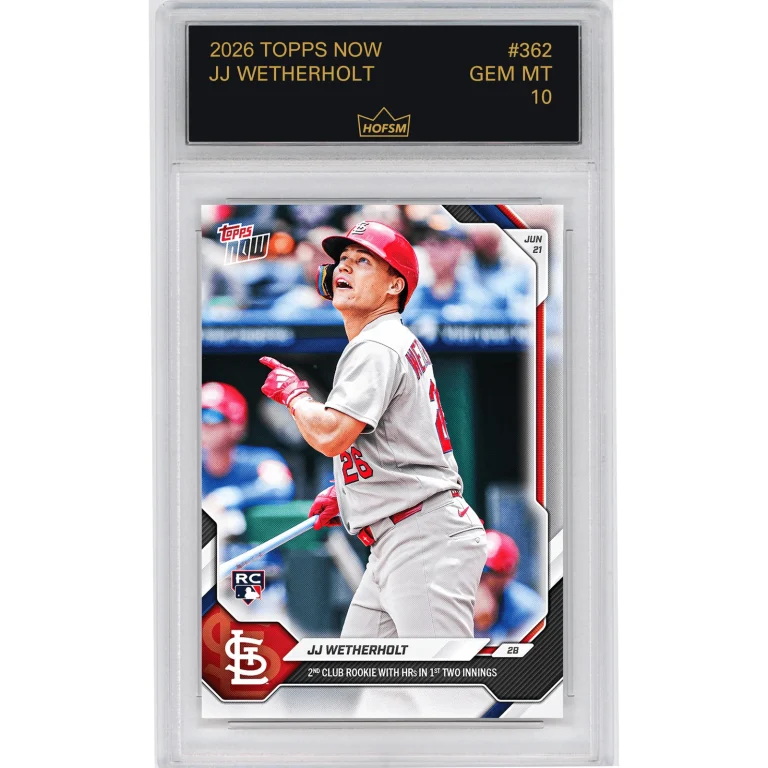 Graded 2026 Topps Now JJ Wetherholt #362 Rookie RC Baseball Card HOFSM 10