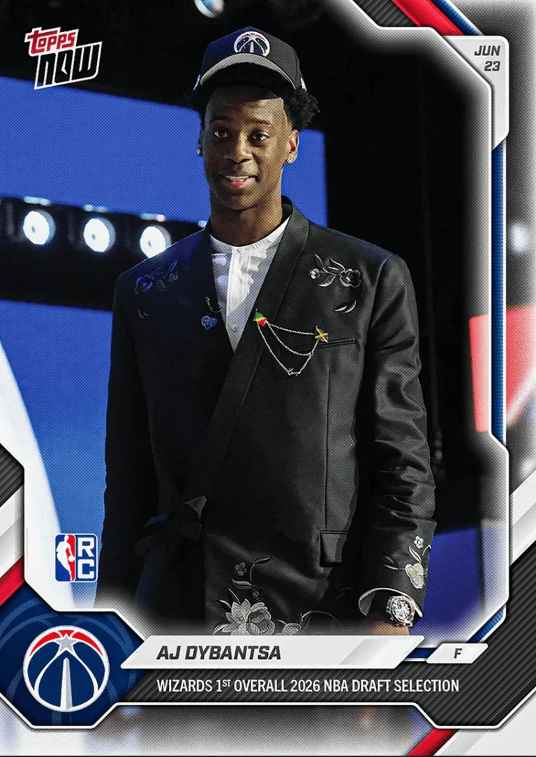 2026 Topps Now AJ Dybantsa #ADYB Washington Wizards Rookie Basketball Card