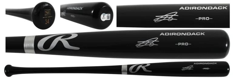 Mariners Julio Rodriguez Authentic Signed Black Rawlings Adirondack Bat BAS