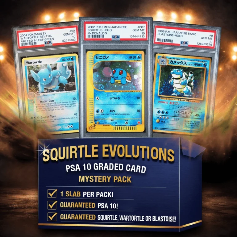 Squirtle/Wartortle/Blastoise Evolutions PSA 10 Graded Card Mystery Box