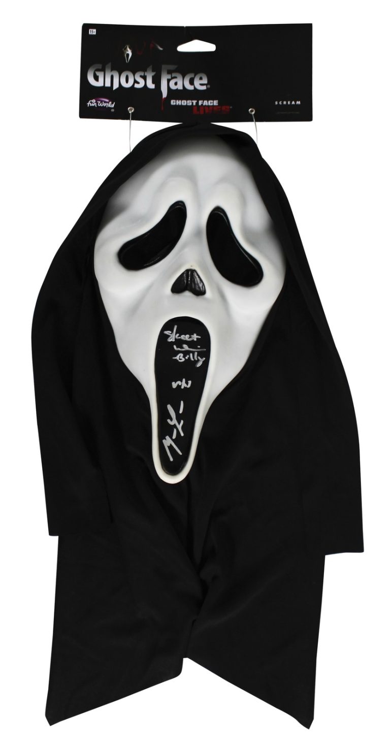 Matthew Lillard & Skeet Ulrich Scream Signed Ghostface Mask BAS Witnessed