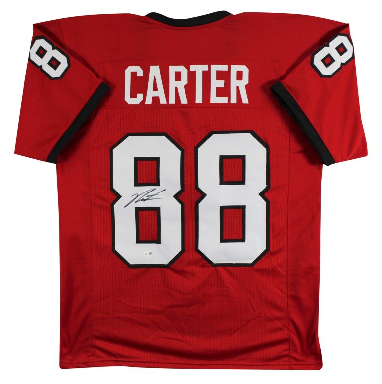 Georgia Jalen Carter Authentic Signed Red Pro Style Jersey JSA Witness