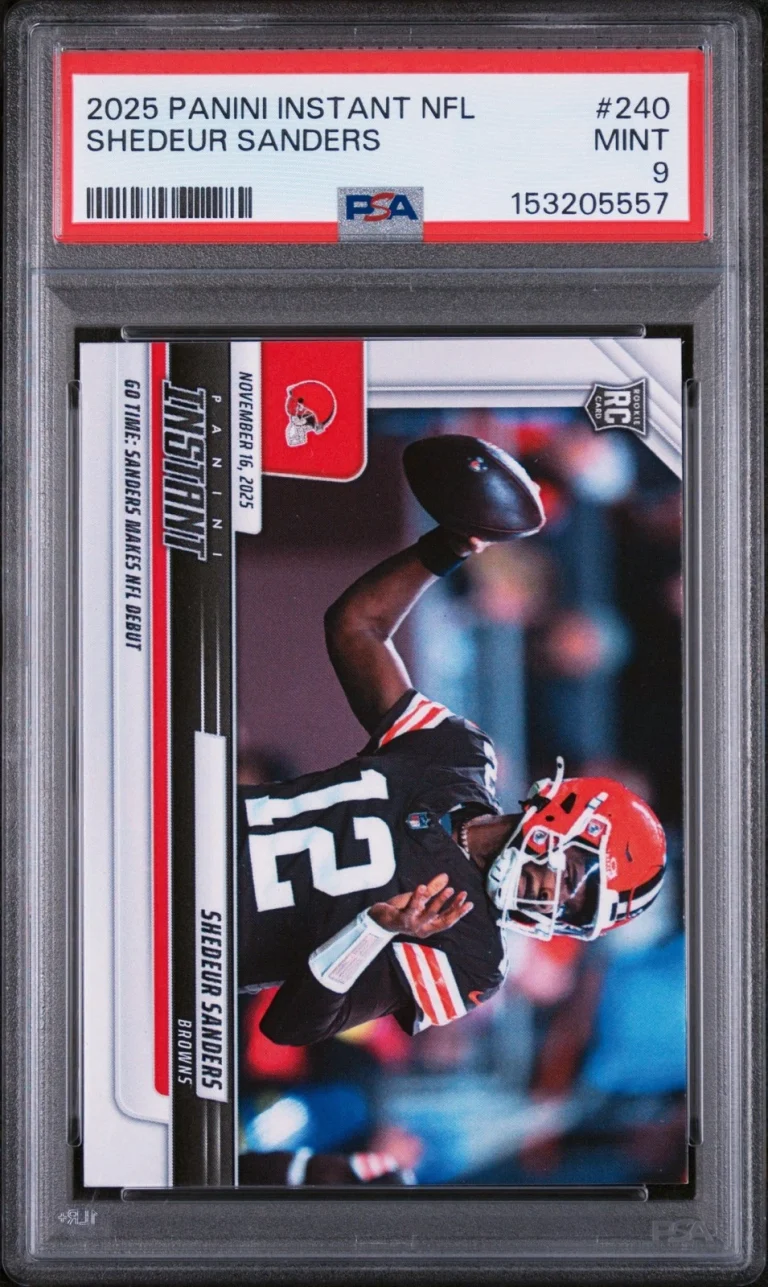 Graded 2025 Panini Instant Shedeur Sanders #240 Rookie RC Card PSA 9 Mint