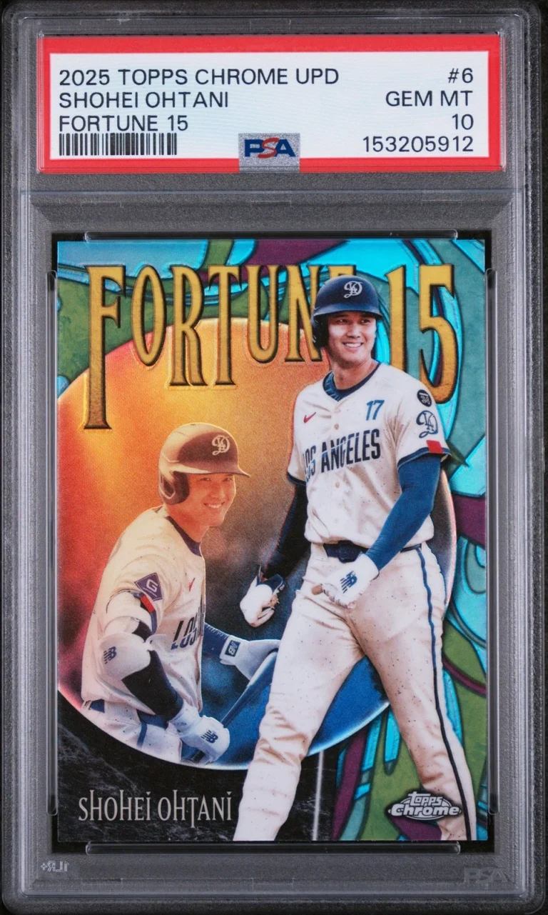 Graded 2025 Topps Chrome Update Shohei Ohtani #F15-6 Fortune 15 Card PSA 10