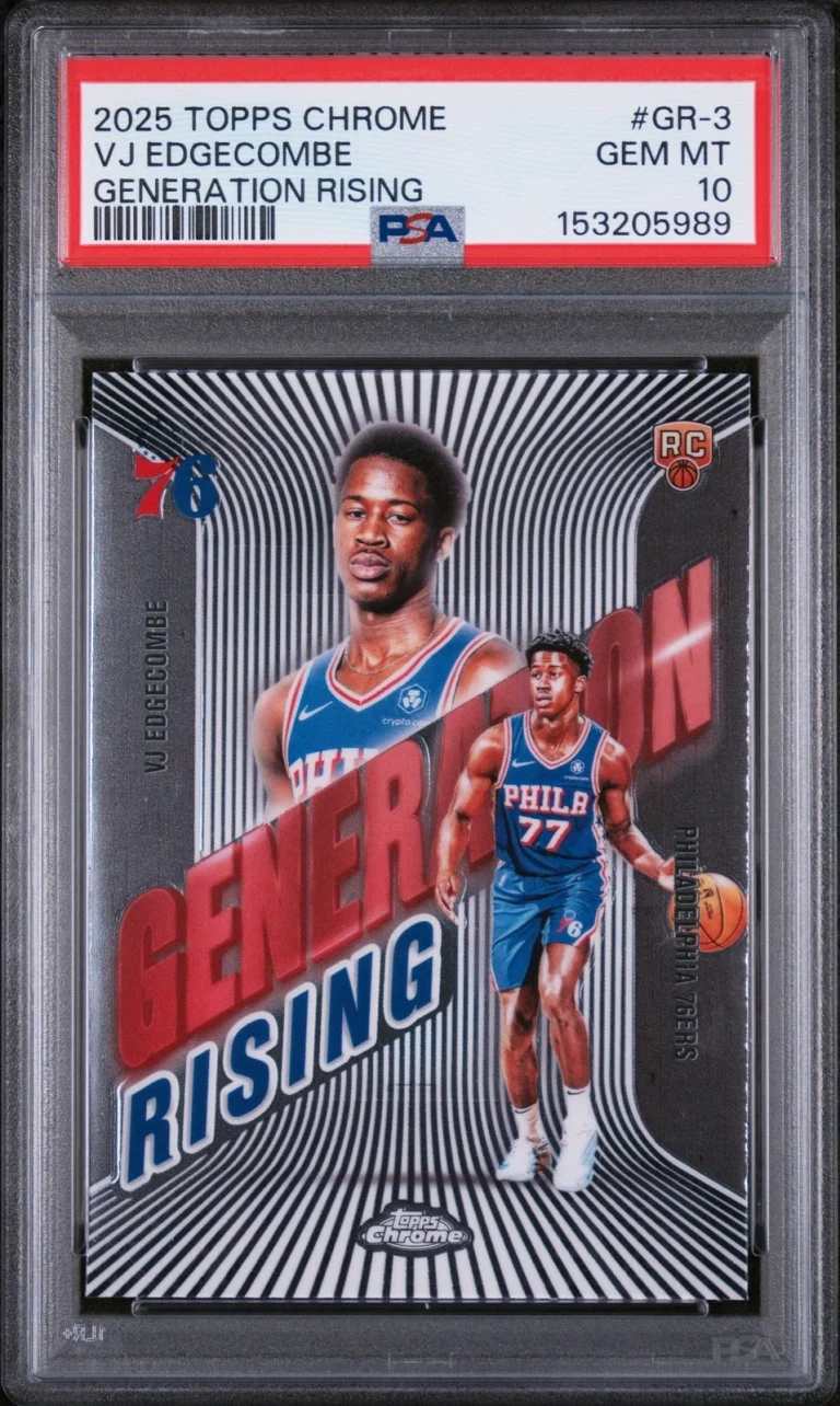 Graded 2025 Topps Chrome VJ Edgecombe #GR3 Generation Rising RC Card PSA 10
