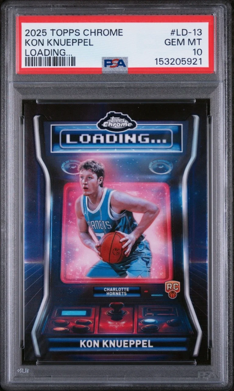 Graded 2025 Topps Chrome Kon Knueppel #LD-13 Loading Rookie RC Card PSA 10