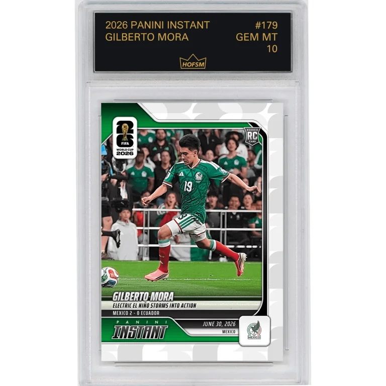 Graded 2026 Panini Instant W/C Gilberto Mora #179 RC Soccer Card HOFSM 10