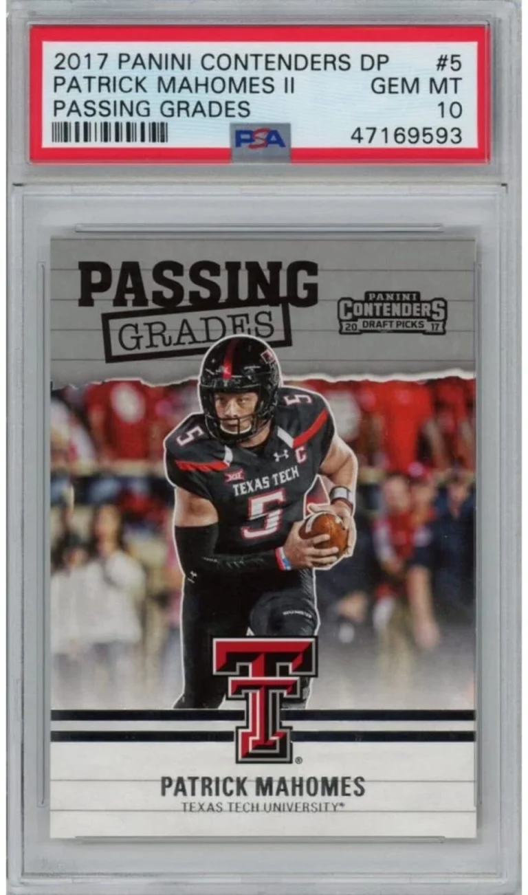 Graded 2017 Panini Contenders Draft Picks DP Patrick Mahomes II #5 Passing Grade