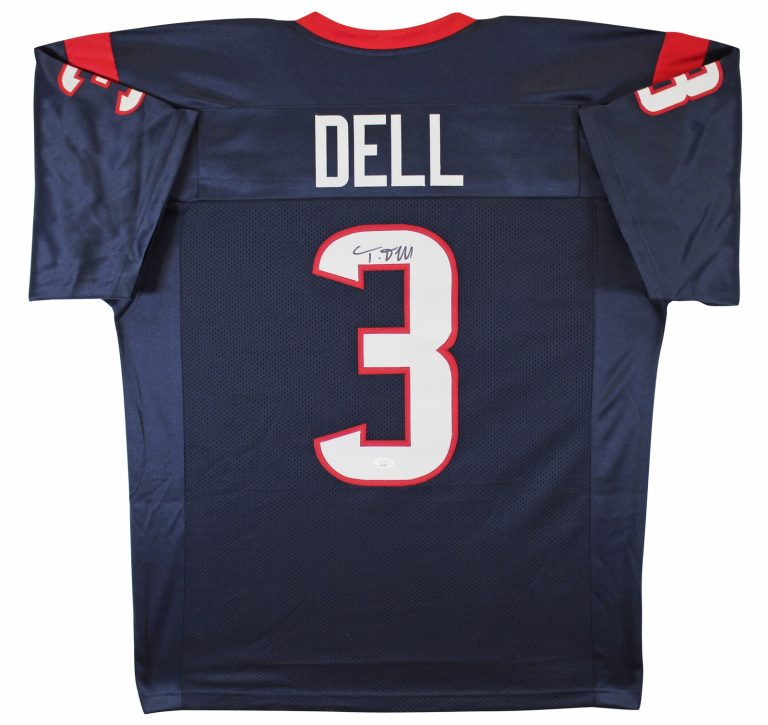 Tank Dell Authentic Signed Navy Pro Style Jersey Autographed JSA