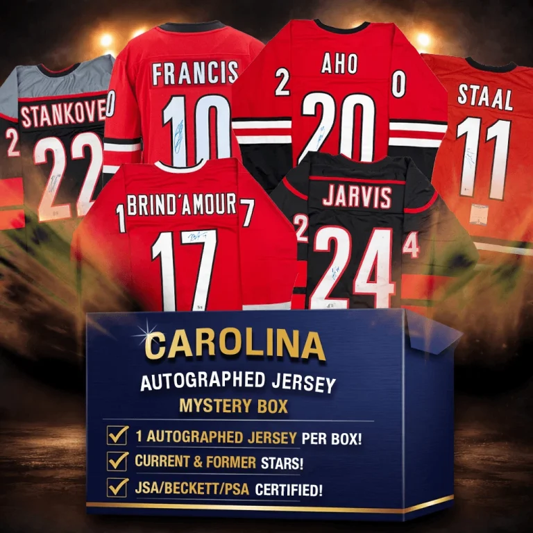 Autographed/Signed Carolina Hockey Jersey Mystery Box PSA JSA BAS COA
