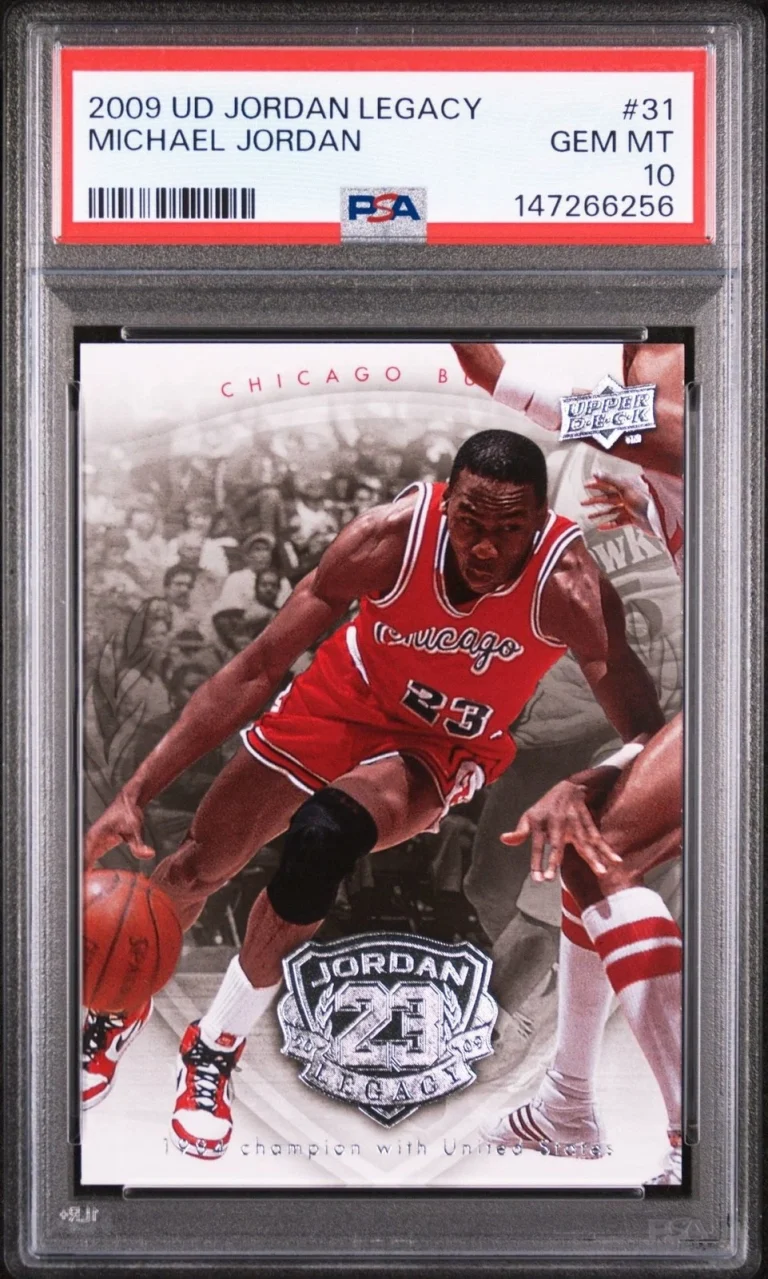 Graded 2009 UD Upper Deck Michael Jordan #31 Legacy Gold Card PSA 10