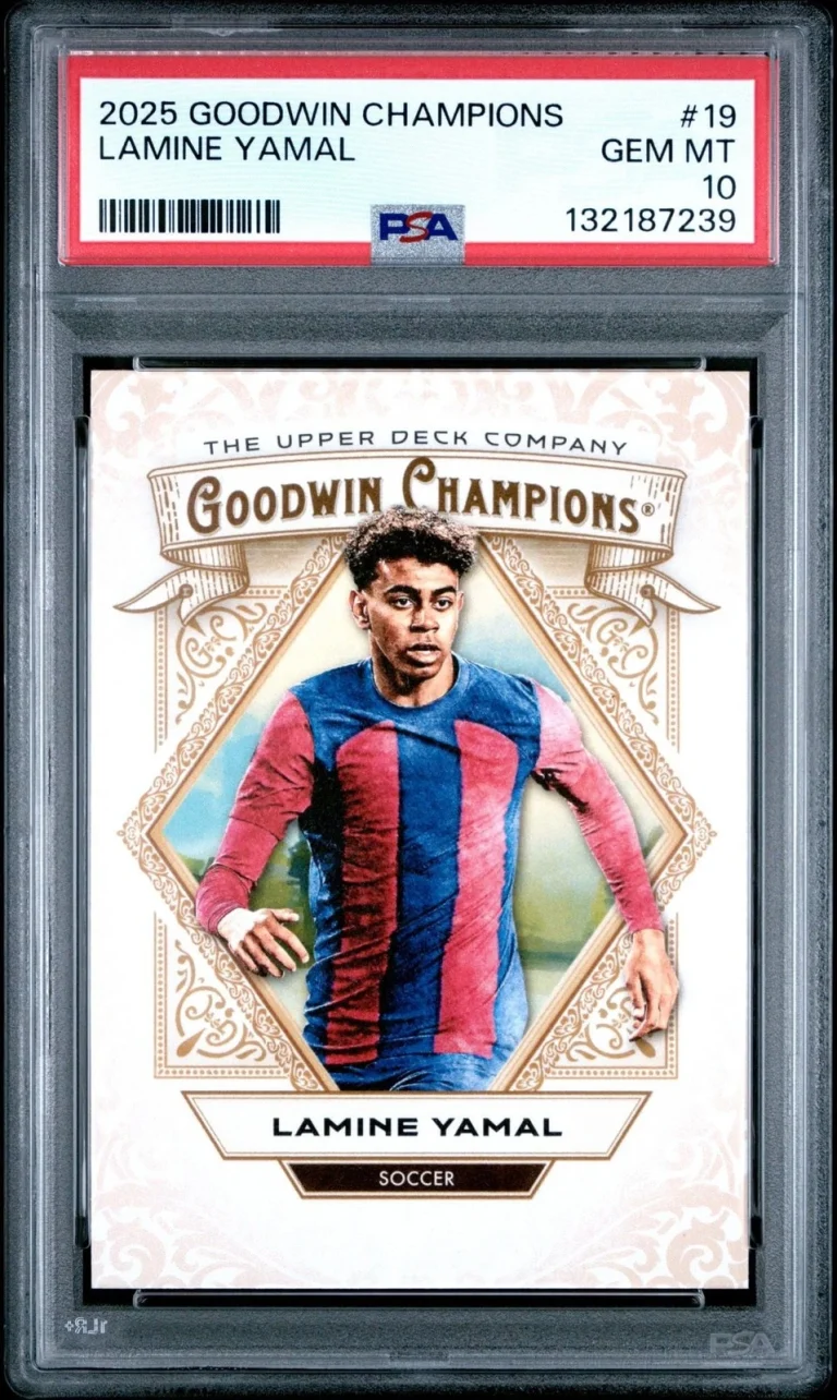 Graded 2025 Upper Deck UD Goodwin Champions Lamine Yamal #19 Card PSA 10