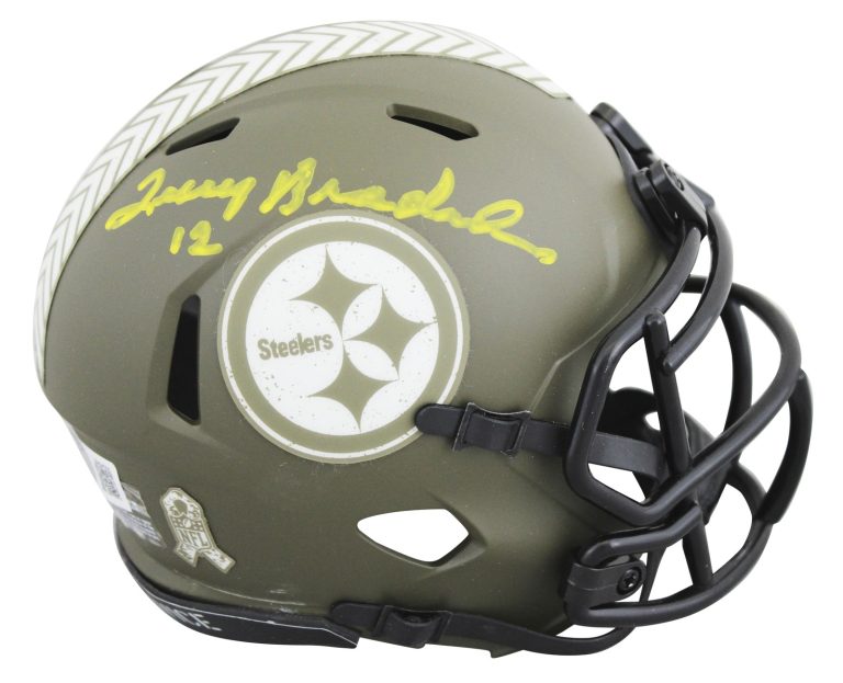Steelers Terry Bradshaw Authentic Signed STS Speed Mini Helmet BAS Wit #W494500