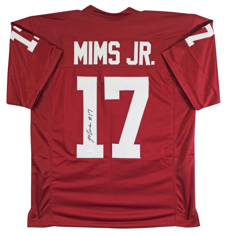 Oklahoma Marvin Mims Authentic Signed Maroon Pro Style Jersey JSA Witness