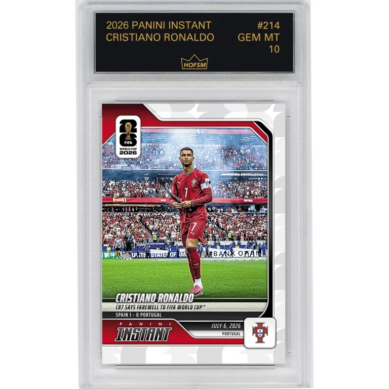 Graded 2026 Panini Instant FIFA WC Cristiano Ronaldo #214 Card HOFSM 10